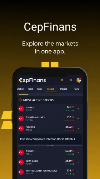 CepFinans app — main screen