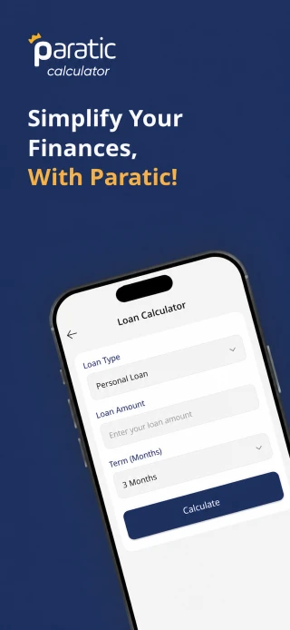 Paratic Calculator app — main screen