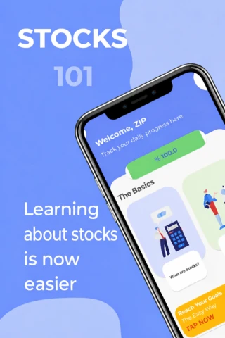 Stock Market 101 app — main screen
