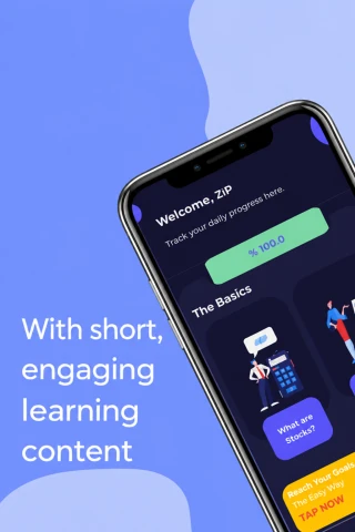 Stock Market 101 app — feature screen