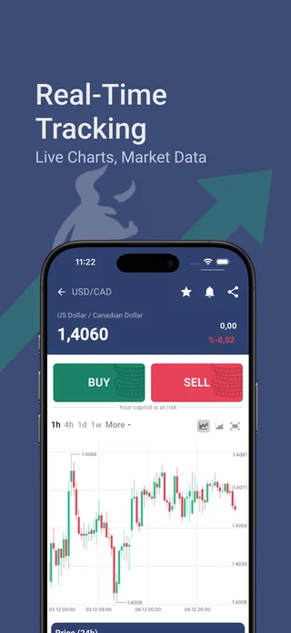 Stock Market app — feature screen